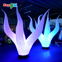 Ballon gonflable géant en forme d'algues marines avec éclairage LED pour la décoration de scène de fête et de club