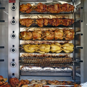 창위 7구 수직형 상업용 가스 로스터 로티세리 그릴 치킨 오븐 기계 - Product Image 1