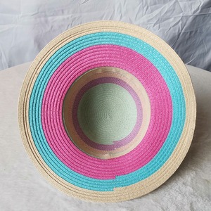 Trẻ Em Cầu Vồng Đầy Màu Sắc Mũ Rơm Có Thể Gập Lại Panama Mũ Biểu Tượng Tùy Chỉnh Du Lịch Ngoài Trời Mũ Cho Trẻ Em - Product Image 3