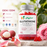 Gummies de Glutathion et Collagène Véganes OEM/ODM, L-Glutathion à Base Végétale, Marque Privée, Vente en Gros, Complément Alimentaire de Soin de Beauté