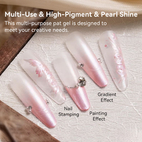 UR SUGAR 7 Series Pearl Shine Gradient Effect Ombre Pat Pat Gel Marque Privée Personnalisée Multi Usage Patting Gel Set pour Nail Art
