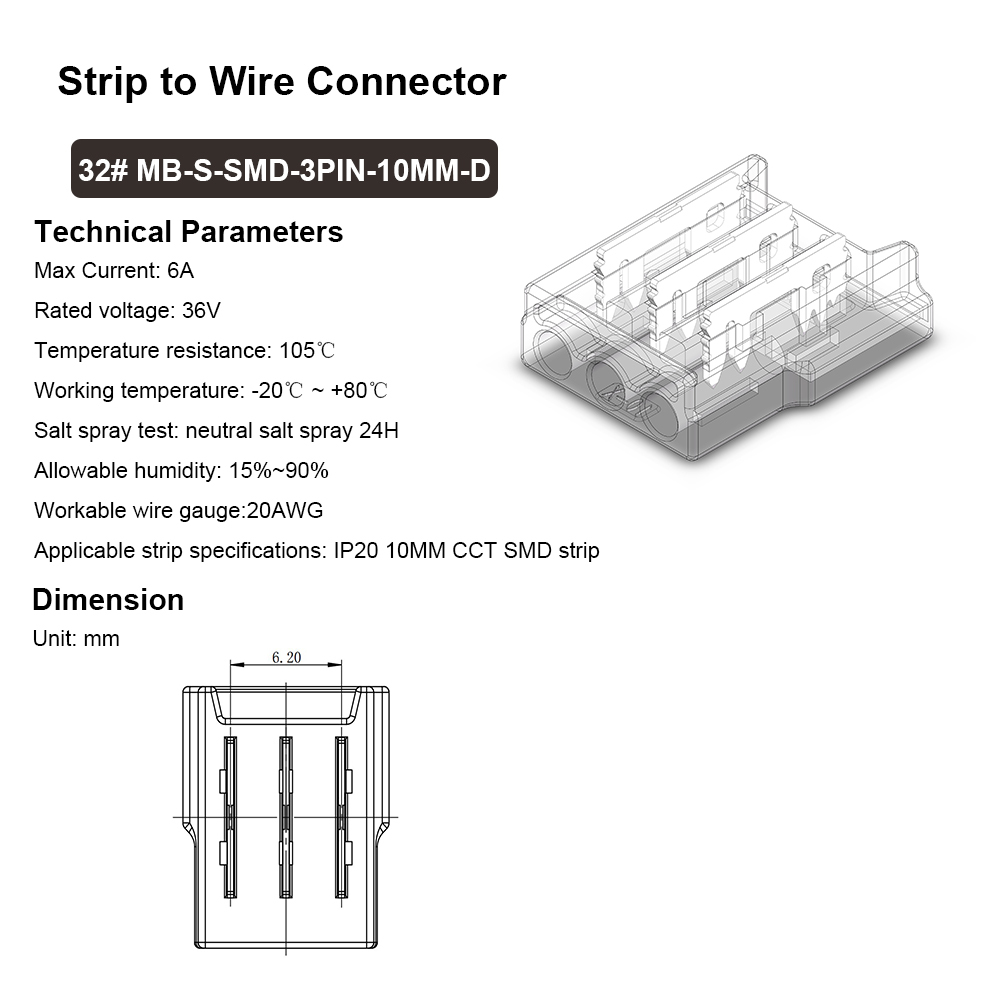 32# MB-S-SMD-3PIN-10MM-D : MB-S-SMD-3 broches-10MM-D