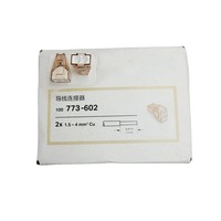 Connecteur de raccordement 773-602 en stock, neuf, original allemand, 4mm², 2 conducteurs solides, boîtier transparent, couvercle blanc 773 602