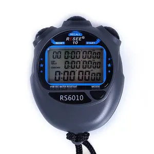 Resee Factory Customize 10 laps memory Stop Watch 3-Rows Display Sports smart Stopwatch Timer Waterproof Watch With Stop Watch