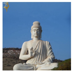 Statue de <span class=keywords><strong>Bouddha</strong></span> sculptée à la main en marbre, <span class=keywords><strong>design</strong></span> antique, position lotus transparente, <span class=keywords><strong>Bouddha</strong></span> assis blanc en méditation, garantie 5 ans - Product Image 6