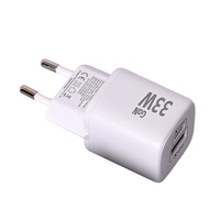 PD Gan30W Chargeur mural de haute qualité à deux ports de type C USB 33W pour accessoire de téléphone portable