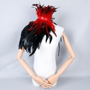 Chal de Plumas de Pollo Teñidas Ecológicamente para <span class=keywords><strong>Mujer</strong></span>, Color Personalizado, <span class=keywords><strong>Disfraz</strong></span> de Halloween, Suave y Cómodo, Talla Personalizada - Product Image 6