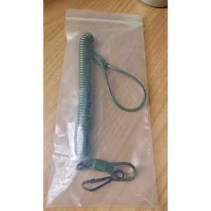 Cuerda Táctica en Espiral DF TQ014 Verde OD, Anticaídas y Antipérdida para Mochila, Llavero, Cuerda en Espiral para Exteriores - Product Image 2