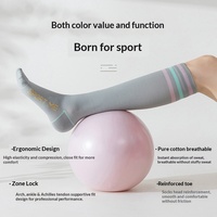 Chaussettes de compression pour femmes, sport, mollets, nylon, séchage rapide, absorbant la transpiration, course à pied, yoga, ODM