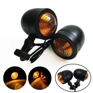 <span class=keywords><strong>Mini</strong></span> clignotants de <span class=keywords><strong>moto</strong></span> rétro argent 12V lumière ambre pour Honda pour motos Harley Chopper Cafe Racer <span class=keywords><strong>Suzuki</strong></span> - Product Image 2