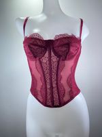 Haut court bustier vintage sans bretelles pour femme, style streetwear, dos ouvert, avec baleines, en maille, fermeture éclair au dos, corset sculptant