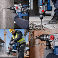 Marteau perforateur rotatif sans fil industriel 21V SDS-Plus, briseur de béton robuste 800W, outil électrique DIY avec coffret CE RoHS