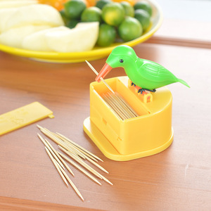 Distributeur Automatique de Cure-dents en Forme d'Oiseau, Boîte de Rangement pour Cure-dents, Décoration de Table - Product Image 1