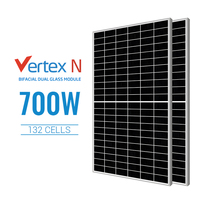 Trina Panneau photovoltaïque 132 cellules bificiel double verre PV Module 675W 680W 685W 690W 695W 700W Trina Panneaux solaires Stock