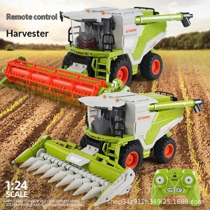 Jouets de tracteur agricole combiné RC <span class=keywords><strong>électrique</strong></span> transfrontalier en plastique, avec fonctions de charge, de récolte simulée et de pulvérisation - Product Image 5