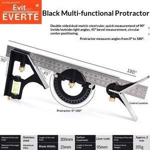 Règle de mesure et de positionnement pliable multi-angle en aluminium FSBOLING, outil de perforation pour planchers en bois, outils de machine, bricolage, OEM, ODM, personnalisé - Product Image 5
