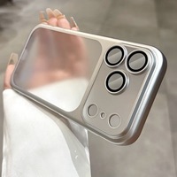 Étui de téléphone en polycarbonate rigide de conception professionnelle, anti-traces de doigts, antichoc, couleur d'origine, pour 17 Air 16Pro Max, cadre électro-plaqué