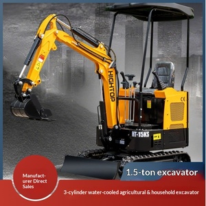 Mini-excavatrice domestique de 1,5 T à trois cylindres pour l'exportation au Moyen-Orient, pour le creusement de tranchées dans les vergers et le désherbage - Product Image 1