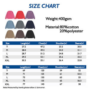 High Quality 370 Grams Cotton Acid Wash Vintage Pullover <b>Sweatshirt</b> Custom Logo Oversized - Product Image 6