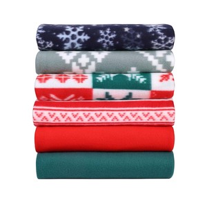 Tùy chỉnh thiết kế phẳng quay màn hình in ấn mô hình giáng sinh chống Đóng cọc cực Fleece Chăn với in logo - Product Image 1