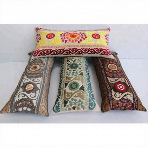 Nueva Funda de Almohada de Algodón de Comercio Justo, Hecha a Mano, Personalizable, con Patrón Indio Bordado Creativo, 80X35 cm, Estampado Puro para el Hogar - Product Image 1