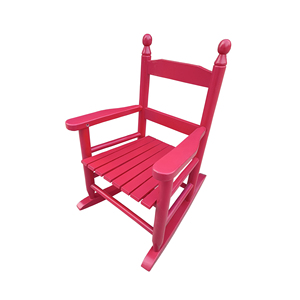 Fauteuil à bascule pour enfants en <span class=keywords><strong>bois</strong></span> massif, écologique, rose rouge, utilisation intérieure/extérieure, durable, sûr, pour tout-petits, vente en gros - Product Image 3