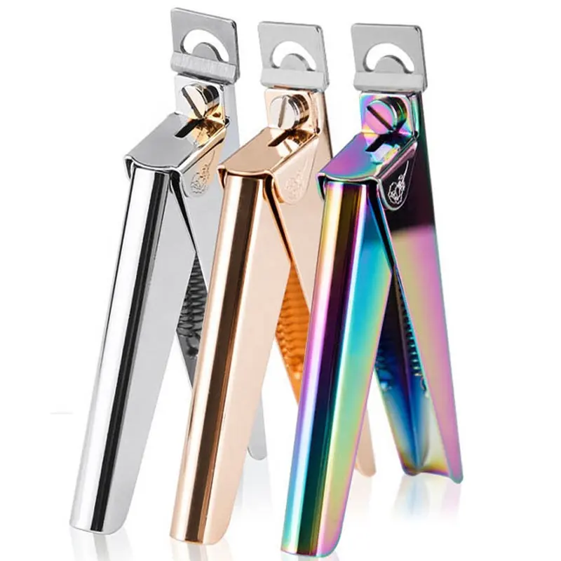 Stainless Steel Nail Cutter Silver Rose Gold Nail Clippers U-Shaped Trimmer Manicure Pedicure Nail Tip Cutter