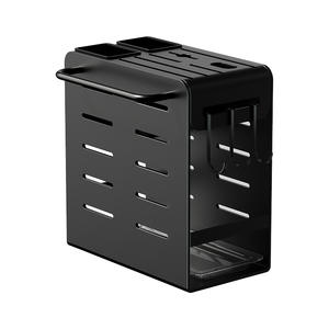 Support mural multifonctionnel en acier inoxydable pour couteaux de cuisine, porte-baguettes et égouttoir, design carré - Product Image 1