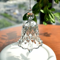 Carillons de Noël en cristal, clochettes éoliennes en verre soufflé poli, attrape-soleil, décorations de fenêtre, emballage en boîte en papier