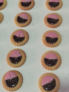 Skywin 자동 10 레인 고속 2 색 초콜릿 증착기 잼 쿠키 만들기 tartlets tartletes 기계 - Product Image 6