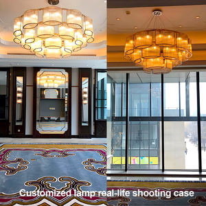 โคมไฟระย้าแก้วทรงกลม LED โคมไฟระย้าแก้วสำหรับวิลล่าร้านอาหาร - Product Image 6