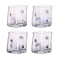 Vaso de Vidrio con Diseño de Ojos de Murciélago para Halloween, Texturizado, Transparente, para Whisky, para Fiestas