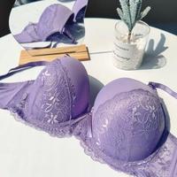 EF Cup İnce Model Büyük Beden Sütyen Dantelli Seksi Push-Up Tasarım Büyük Göğüsleri Minimize Eder Ayarlanabilir Çok Yönlü Askılar Üç Sıralı Kadınlar İçin