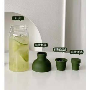 Van Gogh Cold Brew Bottle Glass 500Ml Eco Friendly With Lid For Coffee <b>Tea</b> Fruit <b>Infusion</b> Household Use - Product Image 2