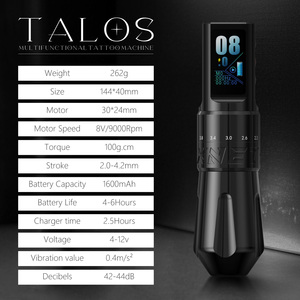 XNET Talos profesyonel kablosuz dövme makinesi kalem <span class=keywords><strong>2</strong></span>.0-4.2mm ayarlanabilir inme çekirdeksiz Motor sanatçılar için vücut sanatı dövme - Product Image 6