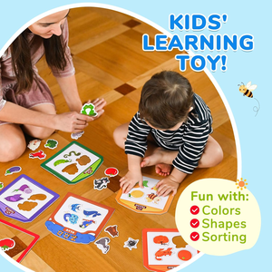 Imanes de Madera con Formas Personalizadas, 50 Piezas, Juguetes Magnéticos para Clasificar por Color, Animales de Granja y Zoológico, Diseño Educativo Artístico para Bebés - Product Image 6