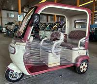 Triciclo Eléctrico de Pasajeros al por Mayor de Fábrica, Puertas Personalizables, 800W, Capacidad de Carga, 4 Pasajeros, Multiusos, Tipo Tuk
