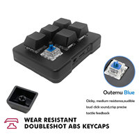 Teclado Mecánico Mini MK623pro con Cable, 2.4G, BT, Sensor para PC, USB Personalizado, 6 Teclas, Programación de Macros para Juegos, Contraseña de una Tecla, Goma