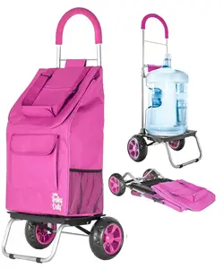 Customized Small MOQ Foldable Shopping Trolley Grocery Bag Easy Carrier Cart (directly from factory)