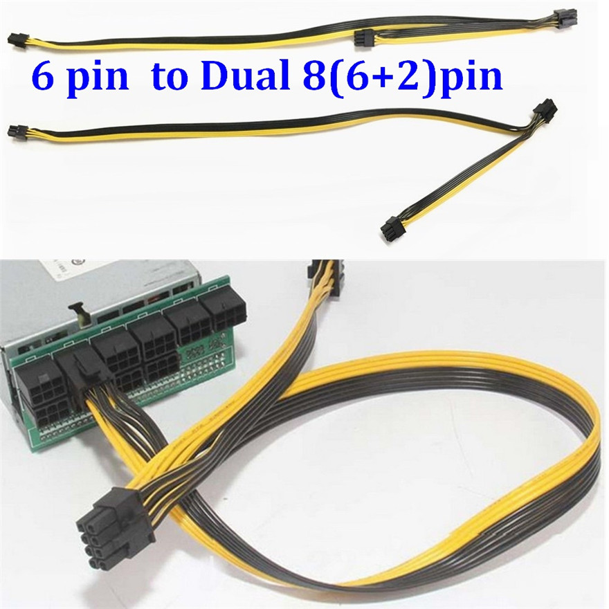 6 pin to dual 6+2 pin