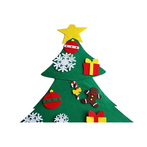 फैशन थोक में महसूस किया हुआ कपड़ा क्रिसमस घास के साथ पेड़ - Product Image 4