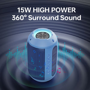 Altavoz Inalámbrico Portátil con Correa, Entrada AUX para Tarjeta TF, Graves <span class=keywords><strong>de</strong></span> 15 W, Luz Ambiental Colorida para Ciclismo y Viajes - Product Image 6