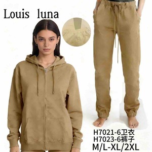 HDJ 2 Piece Set Tracksuit <b>Jogger</b> Suit <b>Oversized</b> Sweatshirt and Pants Loungewear Activewear H7021-6Sweatshirt+H7023-6Pants - Product Image 3