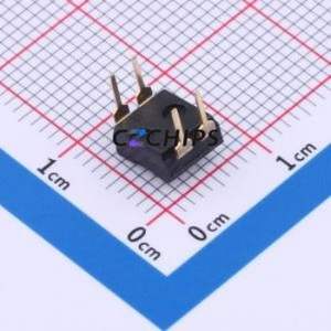 YDD02H2 DIP Switch Through hole Component (THT) Switch ( Number of Switch Sections: 2 )( Lead Spacing: 2.54mm )( Color: Black ) - Product Image 2