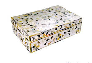 Joyero de diseño moderno marroquí con diseño de madreperla con incrustaciones de flores para decoración del hogar y regalo para mejorar - Product Image 5