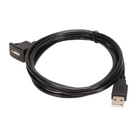 Câble d'extension USB étanche à fixation par clipser, mâle vers femelle, pour tableau de bord de voiture, camion, bateau, moto