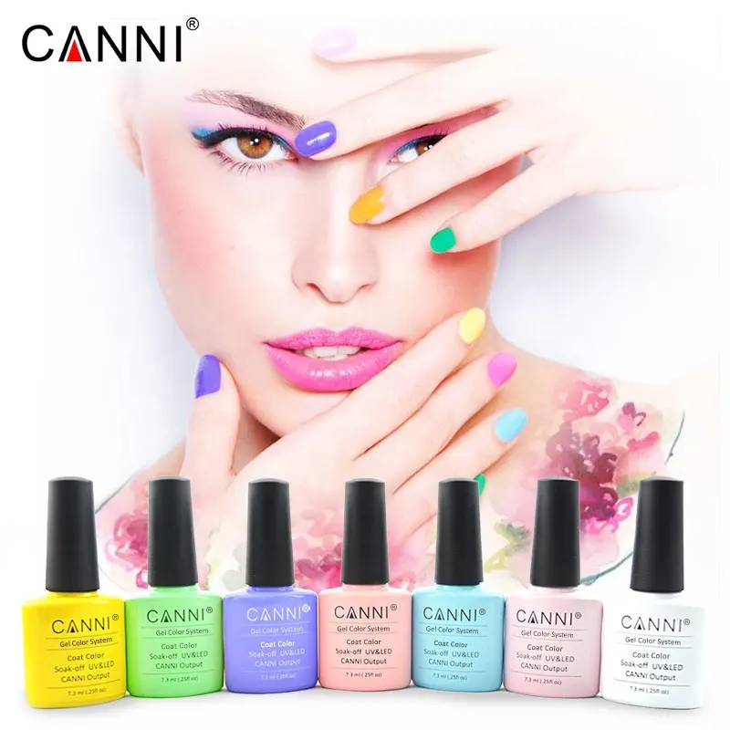 30917x CANNI Nail Art OEM di Alta Qualità 240 Colori 7.3ml Soak off UV/LED A Buon Mercato Del Gel Del Chiodo CANNI Idrogel Smalto Del Gel Del Chiodo