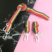 Nouveau lanière porte-breloque en tissu arc-en-ciel avec un crochet, portable, pour machine à bulles pour enfants, appareil photo jouet, cadeau universel