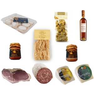 Dolce e Salato Regalo di Festa Set di Prodotti Tipici in un Cesto Regalo di Festa - Product Image 1