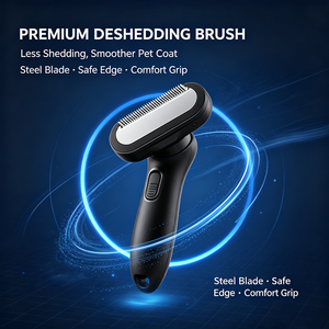 Pet Shedding <b>Brush</b> <b>Self</b> <b>Cleaning</b> Grooming Comb For Removing Loose Dog And Cat <b>Hair</b> - Product Image 5